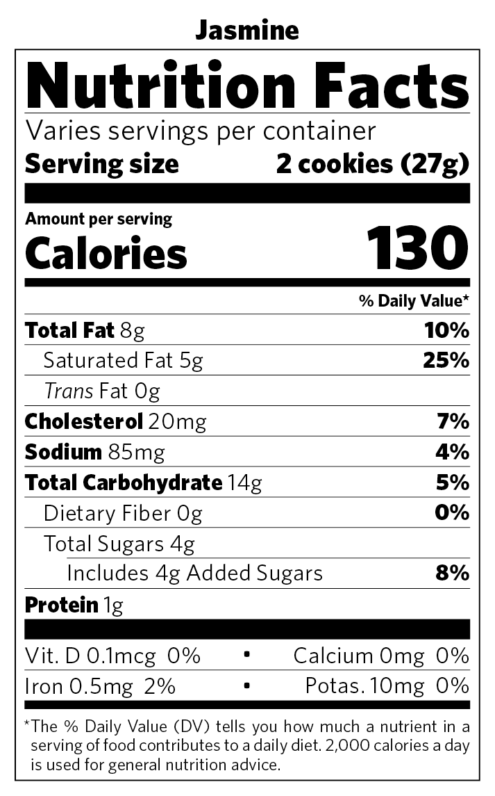 Jasmine nutritional information
